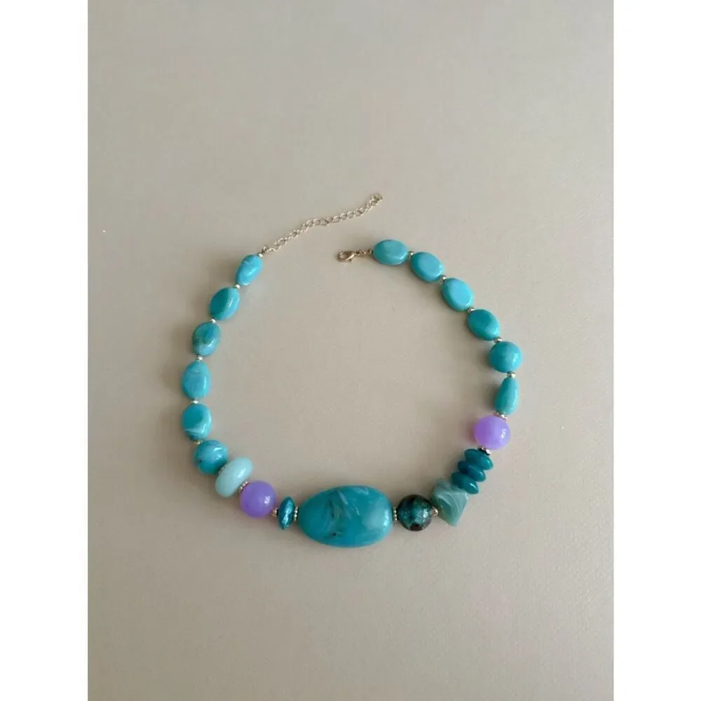Boho stone necklace N2117